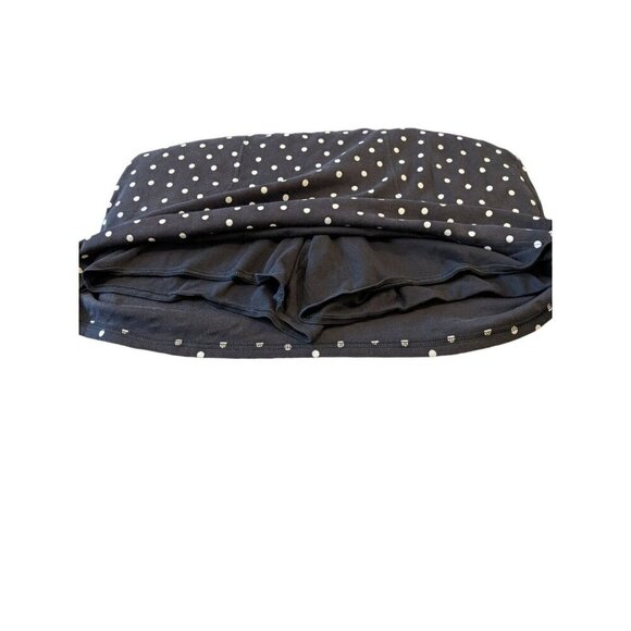 Croft and Barrow Skort Womens Size Large Black White Polka Dots Stretch Pockets - Picture 3 of 4